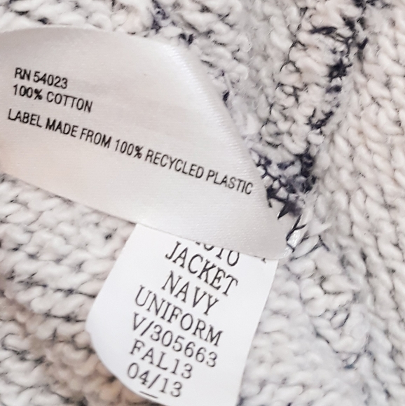 GAP Navy Uniform Moto Jacket Size Small - Picture 6 of 13